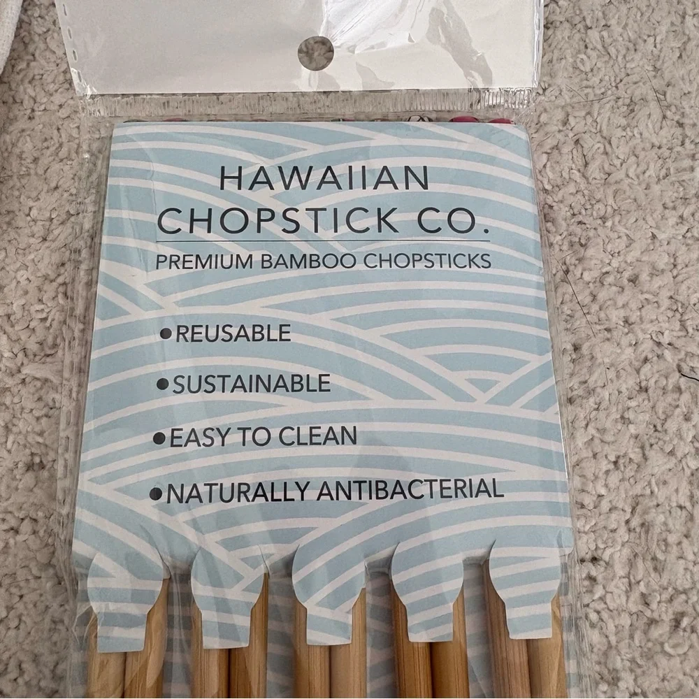 Life's Eternal Question Kitchen Towel and Hawaiian Chopsticks Set